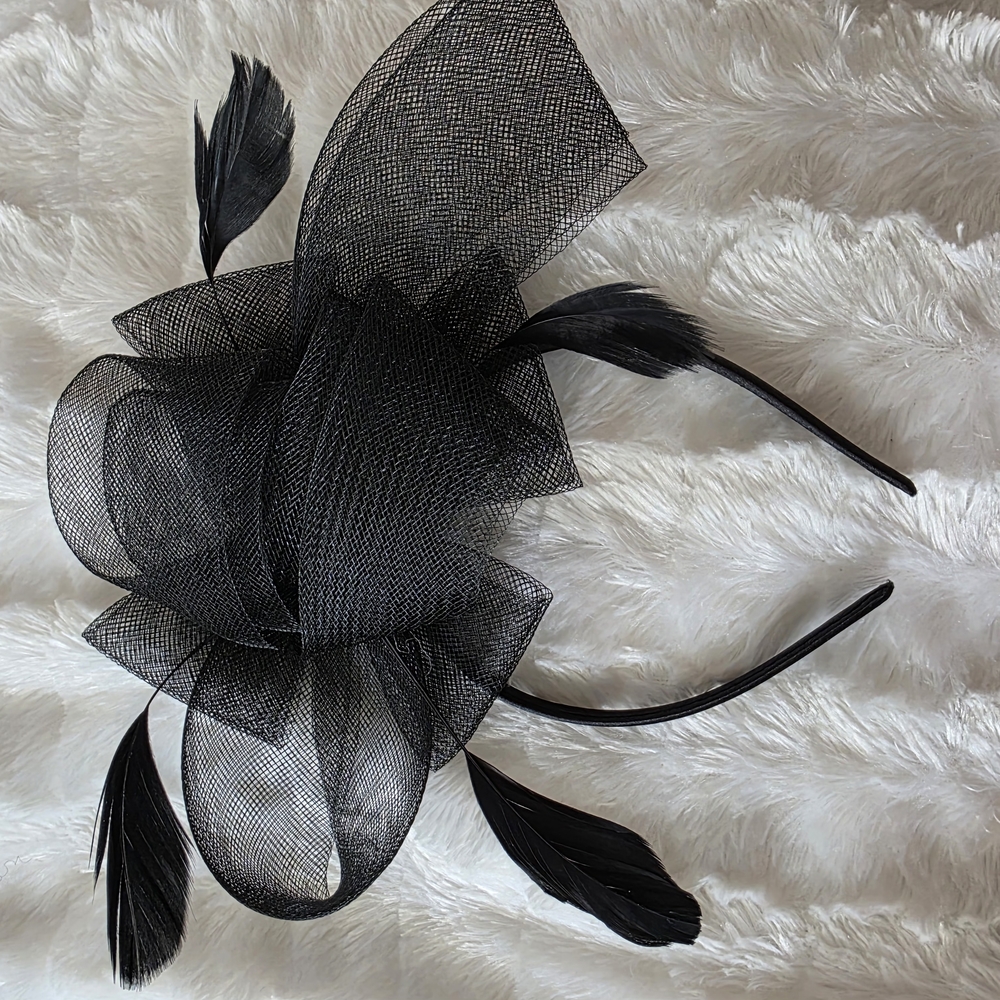 Elegant Black Fascinator Headband